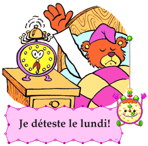 Gif animé je deteste le lundi